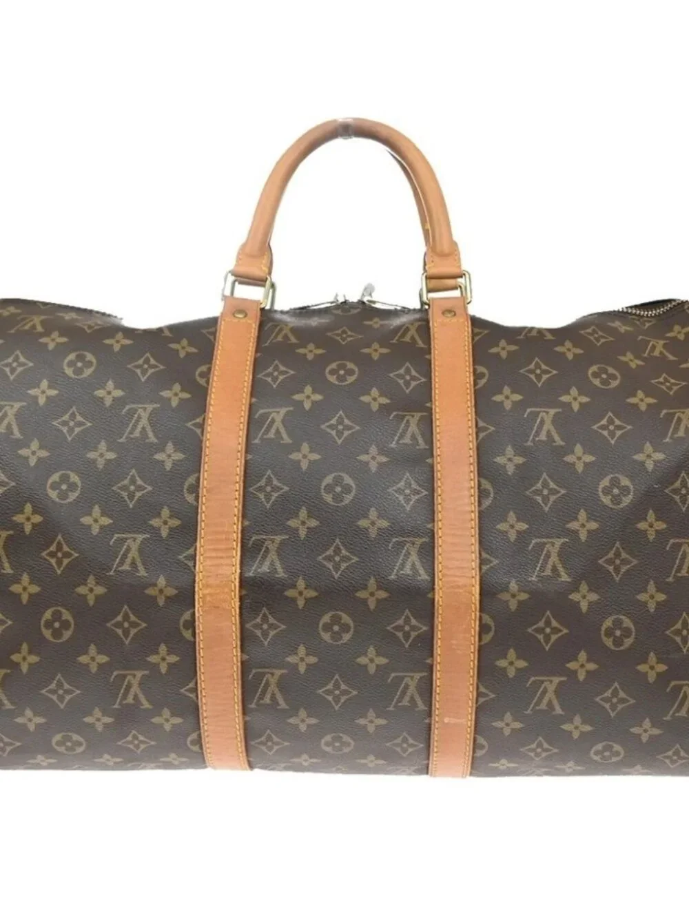 LOUIS VUITTON Keepall 50 Travel Hand Bag Monogram Leather Brown